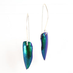 Brilliant Beetle Wing earrings