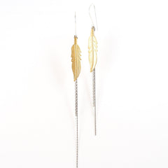 Feather Multi Chain earrings