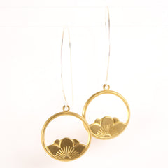 Delicate Lotus Hoop earrings