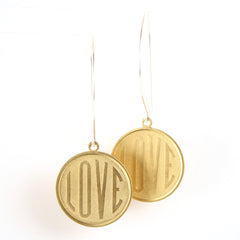 Big Gold Love earrings